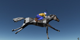 3D CAD Race Horse Jockey 2015.