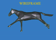 Racehorse Render Wireframe.