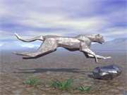 3D cad running jaguar hunting-leopard.