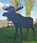 Garden stakes steel sheet bull elk height 150 cm.