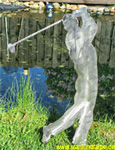 Garden stakes steel sheet golf player height 85cm.