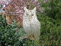 garden stakes metal sheet owl 70cm.