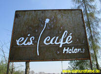 Ice cafe metal sign made of metal height 180 cm x 80cm.