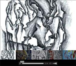 Image slide show landscape format drawings painting art