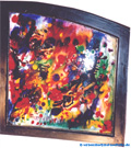 Color glow. Glass painting. 1991.