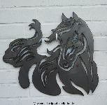 Murals equines heart tribal wall metal sheet horse .