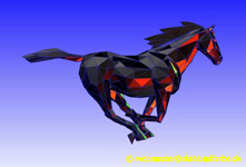 Project study 3D model designs for 3D model cubistic abstract mustang horse.
