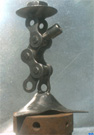 Steel sculpture: Long-chaincandle stick "Atlas".