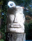 Wood statue: Moai - Rapa Nui - wooden sculpture.