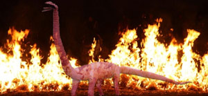 Dinosaurier im Feuer Modell.