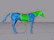 Prototyp 3D CAD Abstraktes Stahlpferd.