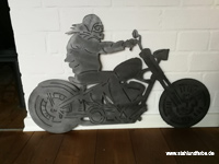 Led Wandbild Harley Davidson Biker Metall.