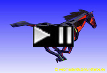 Projektstudie 3D CAD Entwurf für 3D Modell Kubistisch abstraktes Mustang Pferd.