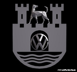 2020 Projektstudie 3D CAD Low Poly Wolfsburg Wappen mit VW Logo für eine freie Ausstellungsfläche in Wolfsburg.